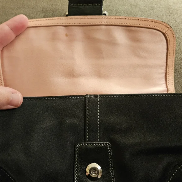 Limited Edition Vintage Coach Satin and Rhinestone Clutch/Purse - Picture 6 of 6